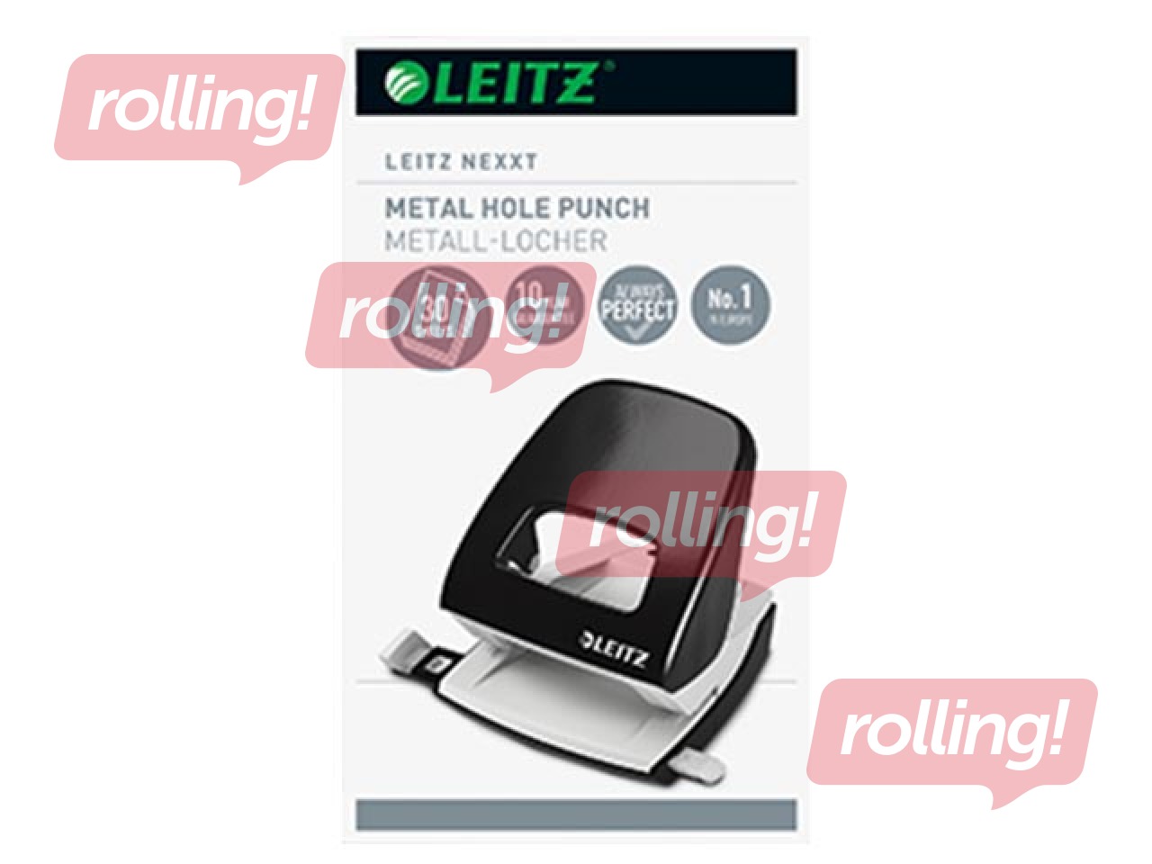 Leitz 5008 Metallist auguraud, 30 lehte, must