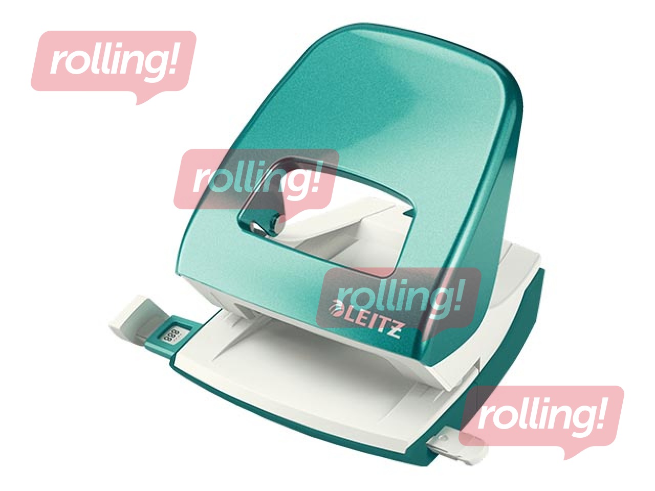 Hole Punch Leitz 5008 Metal, 30l., Ice blue