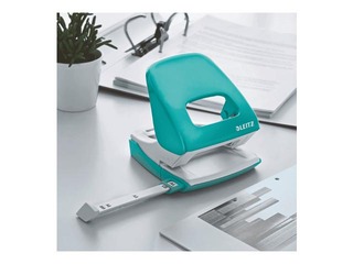 Hole Punch Leitz 5008 Metal, 30l., Ice blue