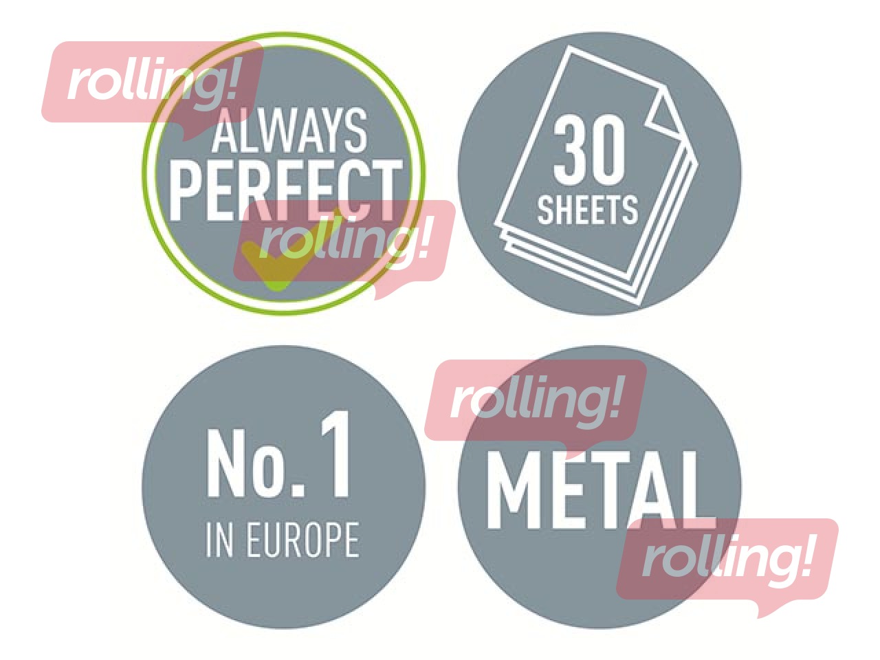 Офисный металлический дырокол Leitz 5008 Metal, 30л, белый