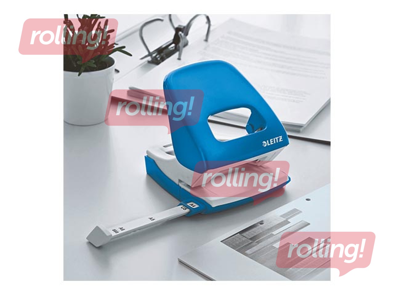 Hole Punch Leitz 5008 Metal, 30l., blue