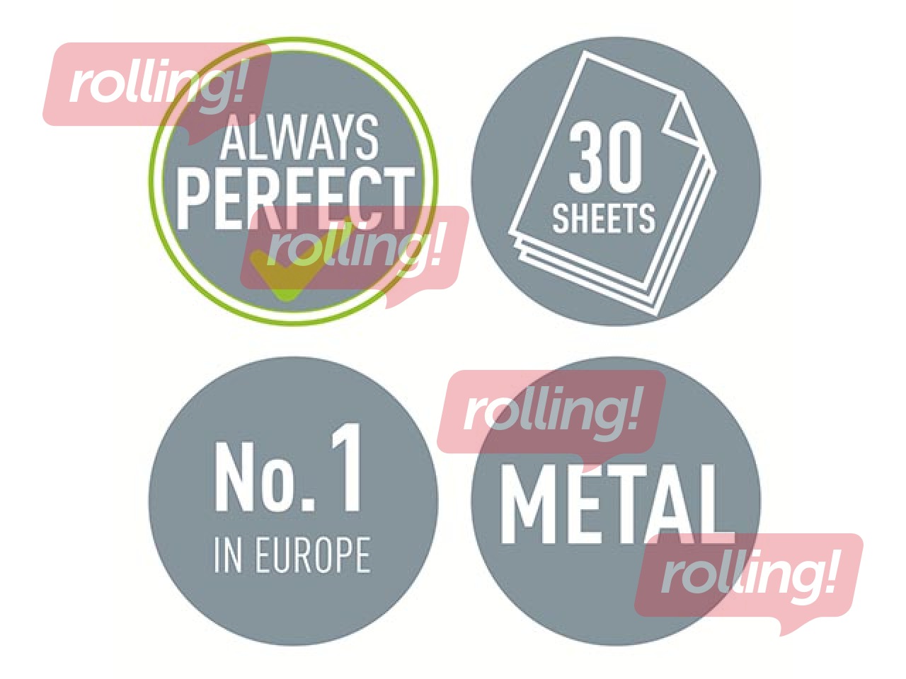 Офисный металлический дырокол Leitz 5008 Metal, 30л, черный