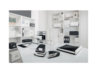 Офисный металлический дырокол Leitz 5008 Metal, 30л, черный