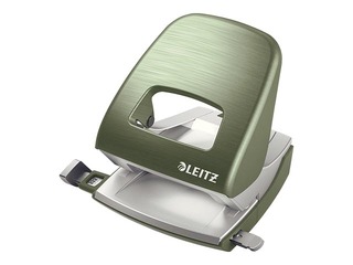 Офисный металлический дырокол Leitz Style Metal, 30л, зеленый