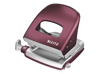 Офисный металлический дырокол Leitz Style Metal, 30л, красный