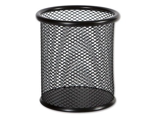 Стаканчик для письменных принадлежностей, метал, чёрный