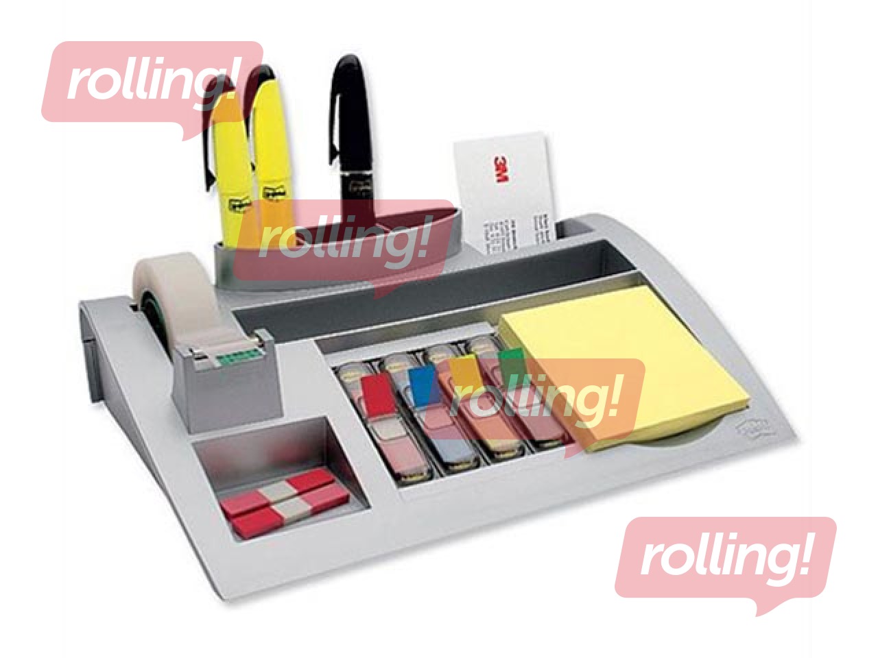 Desktop organizer 3M C50, silver colour
