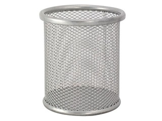 Pen holder MemoBe, empty, metal, silver