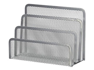 Desk letter holder Forpus, metal, silver