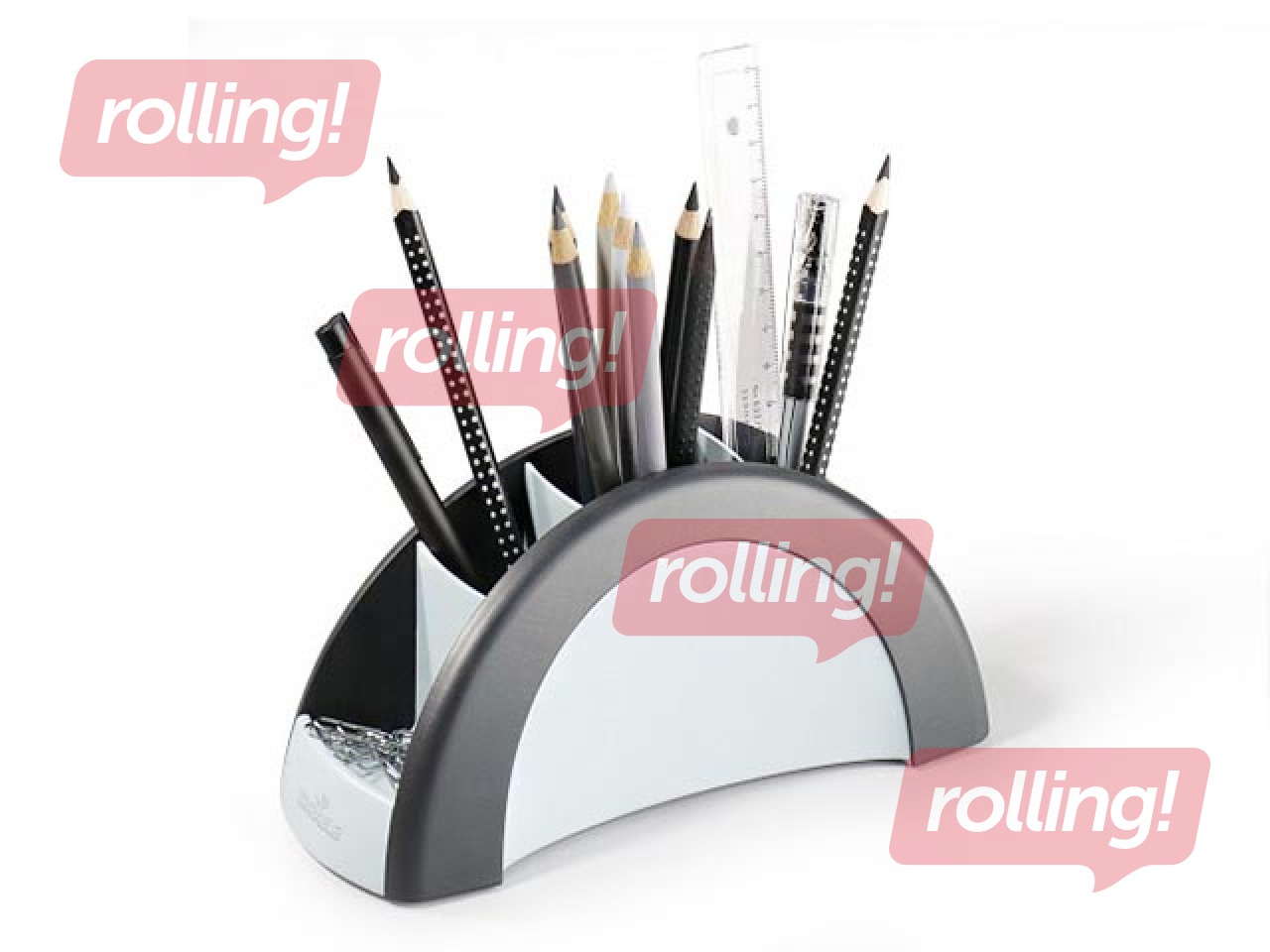 Laua korraldaja DURABLE VEGAS, plastik, must / hall