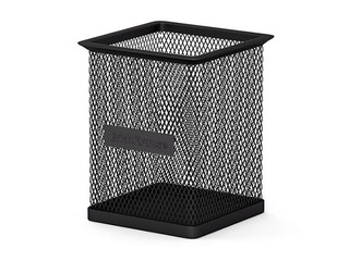 Pen holder ErichKrause, steel, square-shaped, black