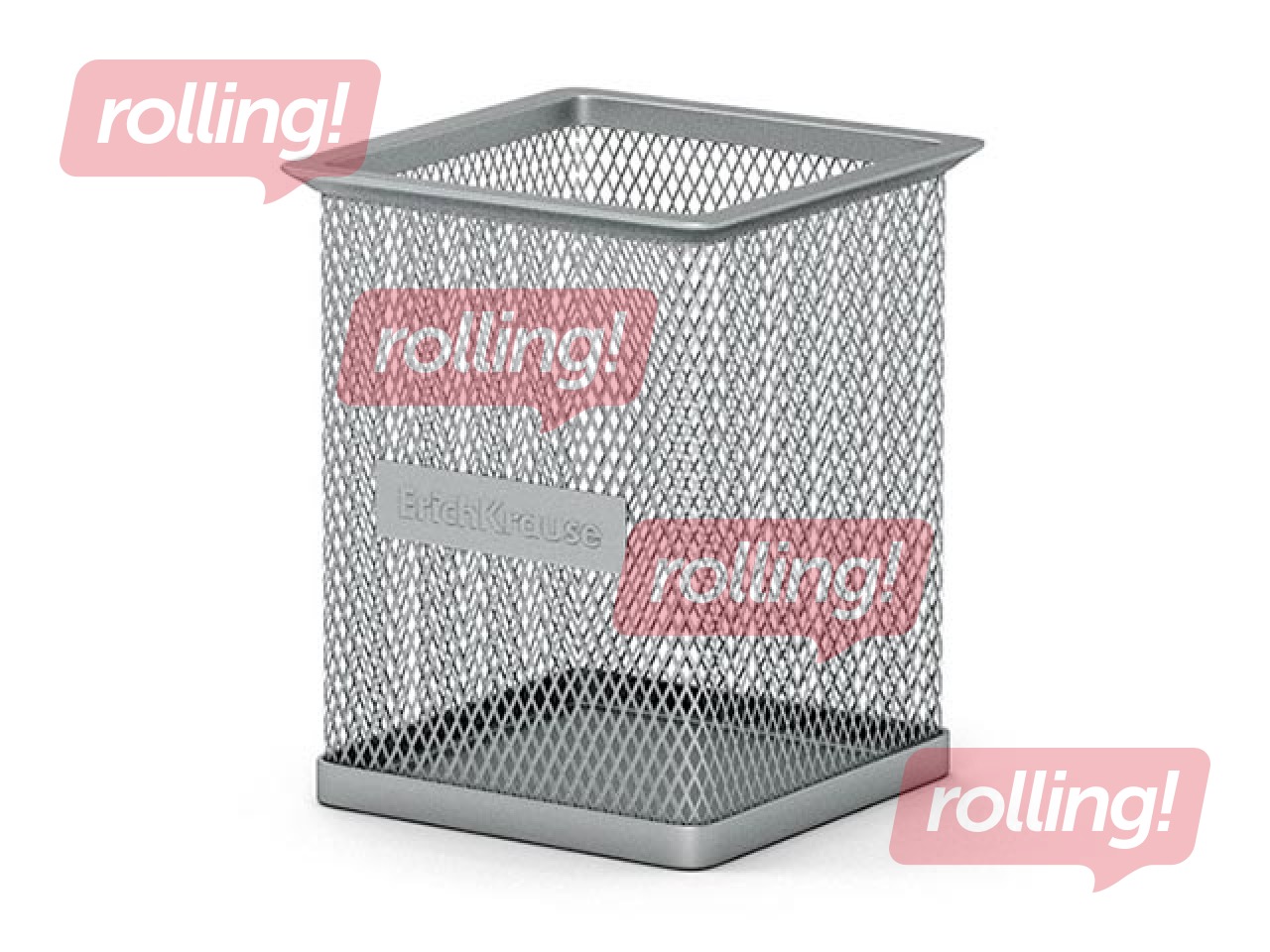 Pliiatsihoidik ErichKrause, terasest, ruudukujuline, hõbedane