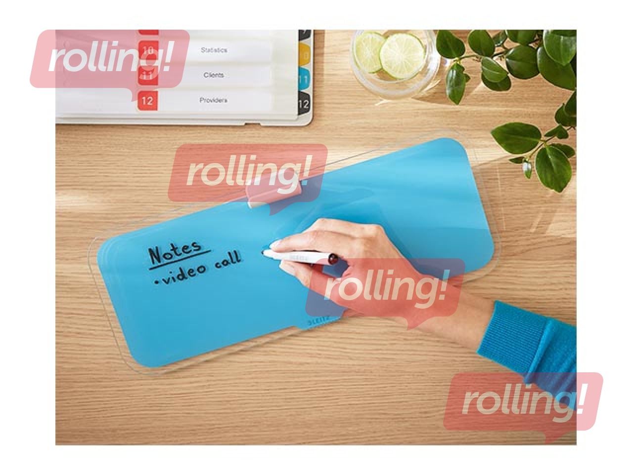 Klaasist kirjutusplaat Notepad Leitz Cosy, sinine