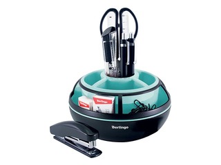 Table organizer Berlingo Instinct, 9 items, black / mint