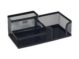 Oрганизатор настольный Grand, 3 отсека, металл, черный