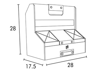 Desk accessories box Oxford Savana
