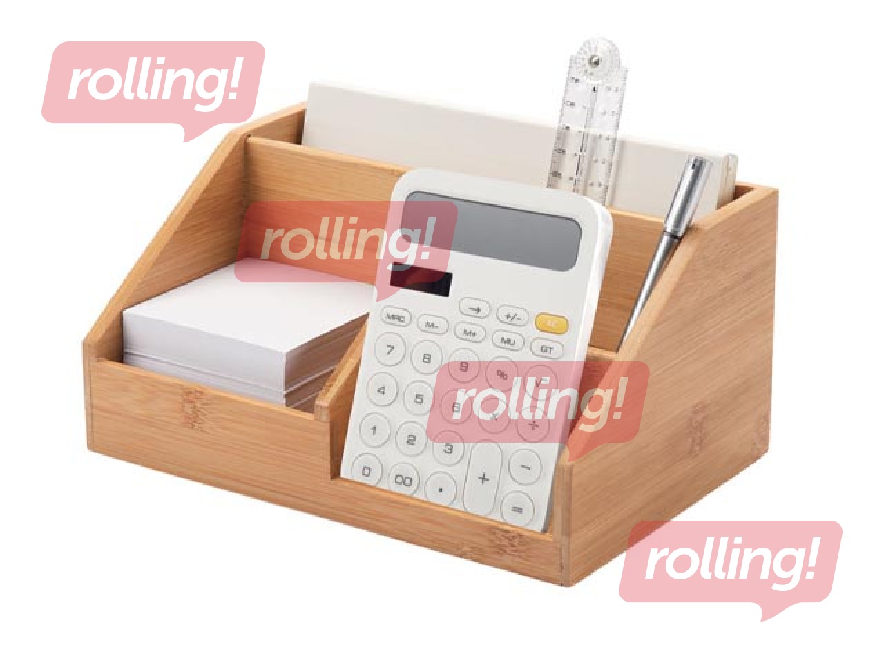 Desk organizer Forofis, bamboo, 240x160x118mm