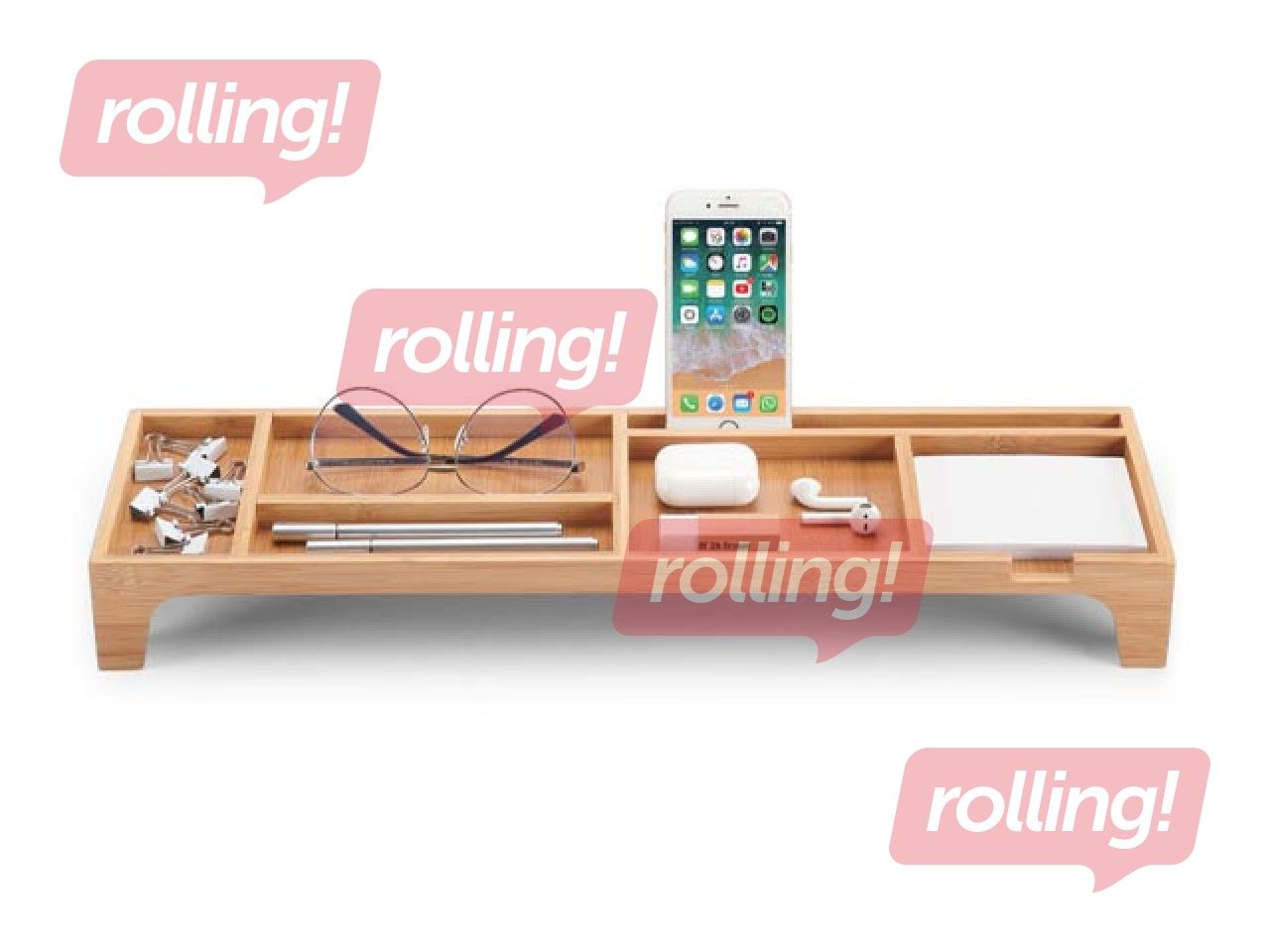 Органайзер для стола Forofis, бамбук, 530x150x65мм