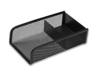 Desk organizer Concorde, empty, metal, black