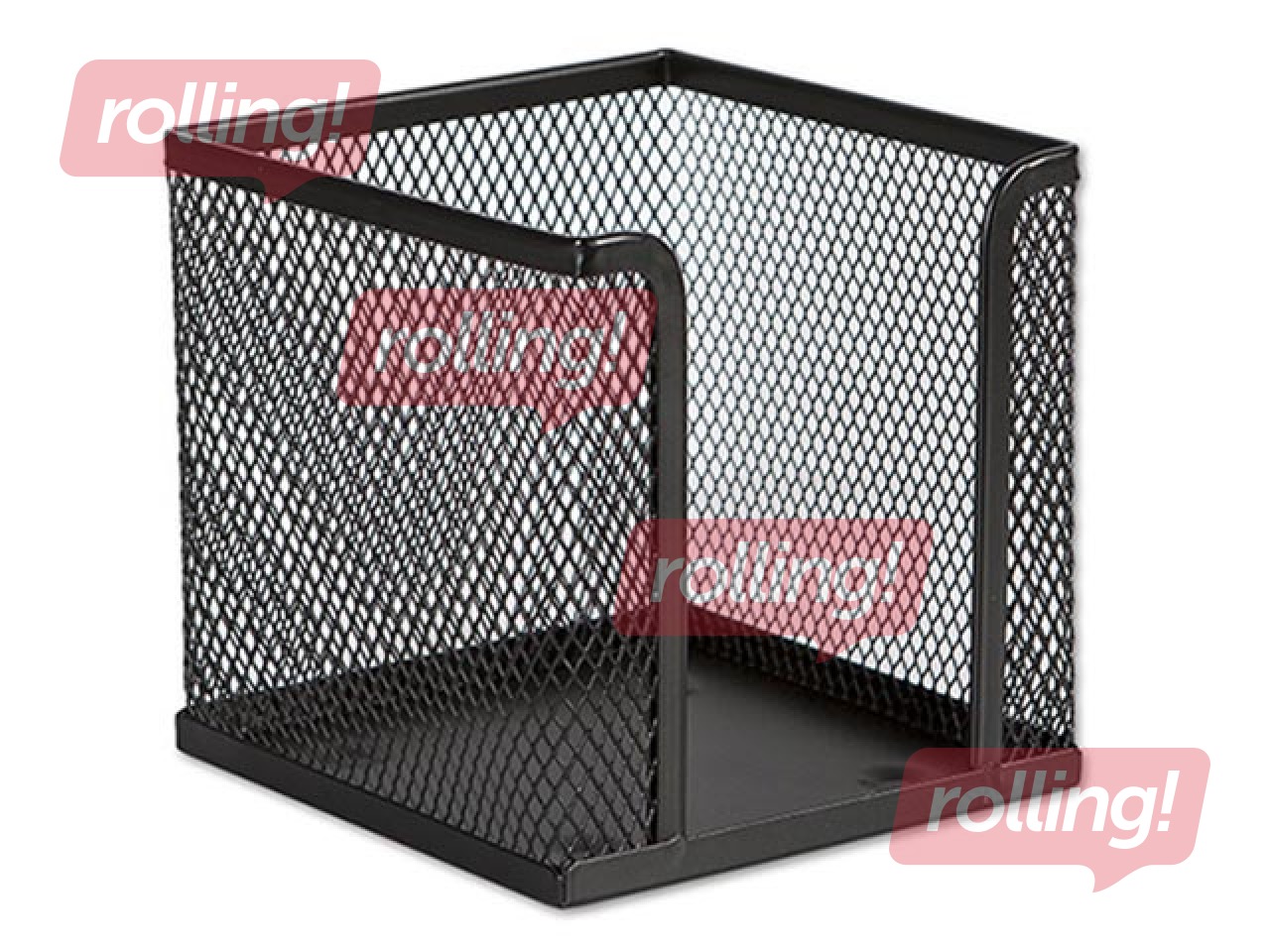 Box for notebook paper, metal, black