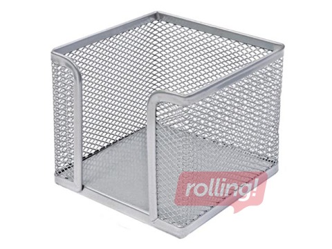 Box for notebook paper MemoBe, metal, silver