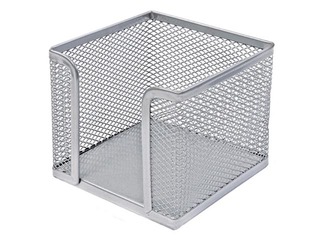 Box for notebook paper MemoBe, metal, silver