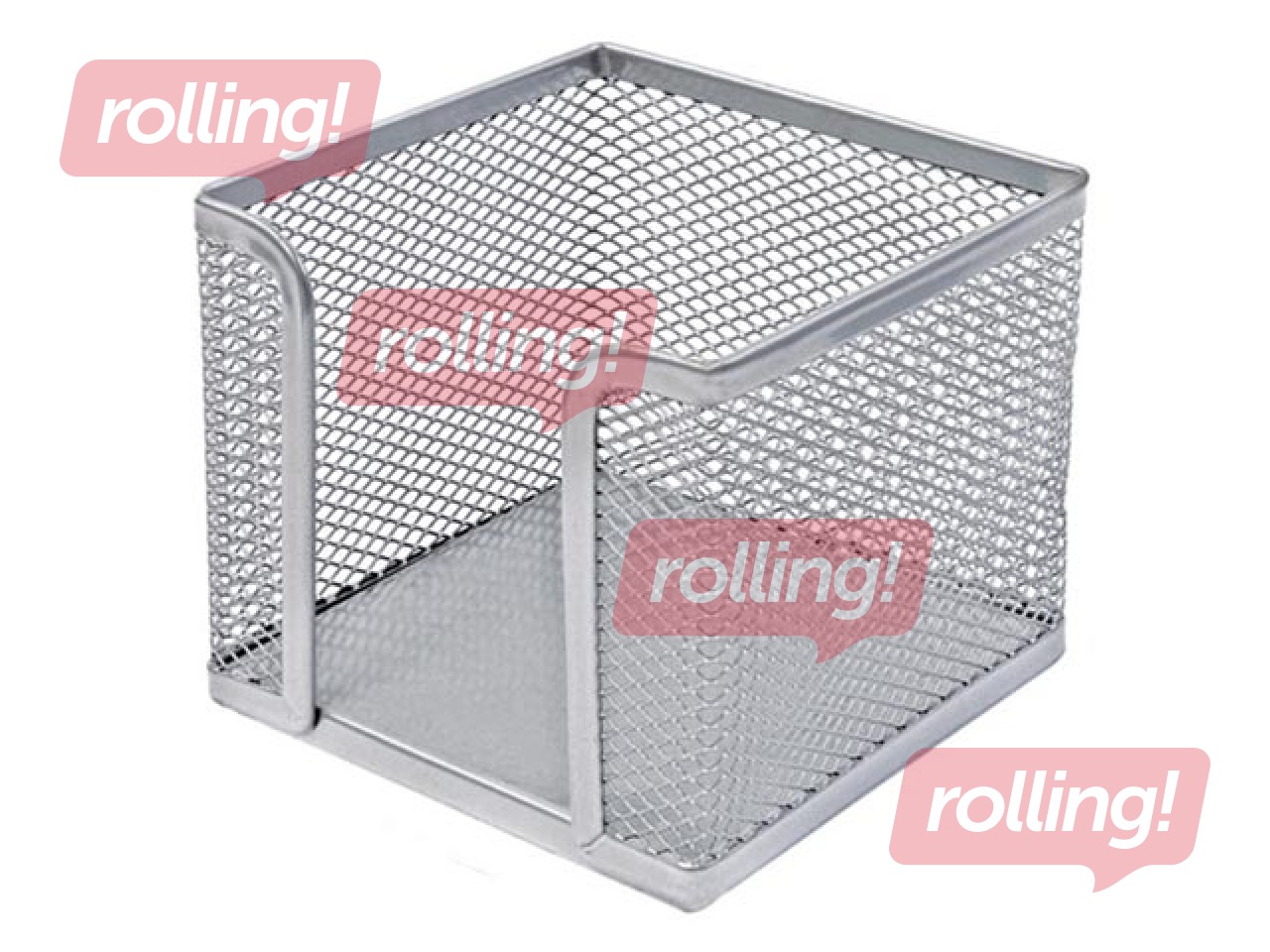 Box for notebook paper MemoBe, metal, silver