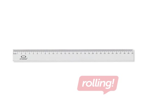 Plastic ruler Concorde, transparent, 30cm