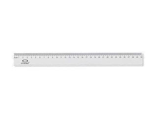 Plastic ruler Concorde, transparent, 30cm