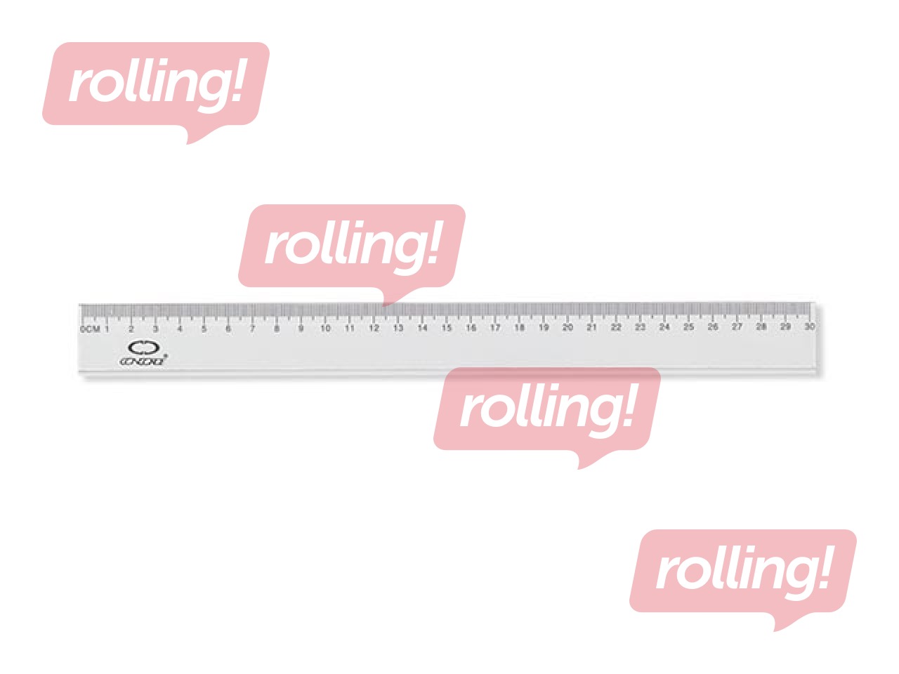 Plastic ruler Concorde, transparent, 30cm