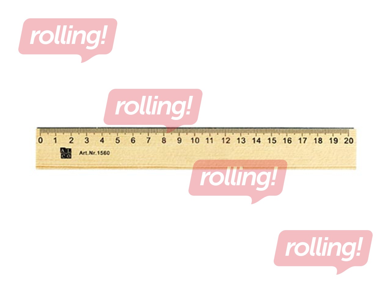 Ruler Alco, wood, 20cm