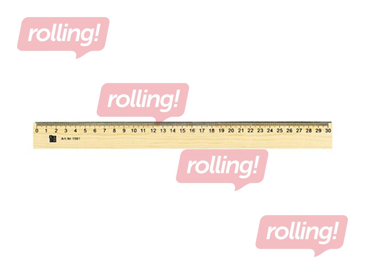 Ruler Alco, wood, 30cm
