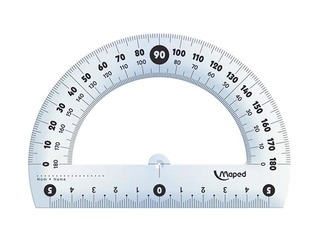 Protractor Maped Cristal 180°-12 cm 