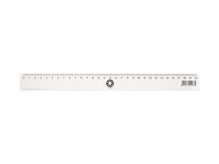 Plastikust joonlaud Office Point, läbipaistev, 20cm