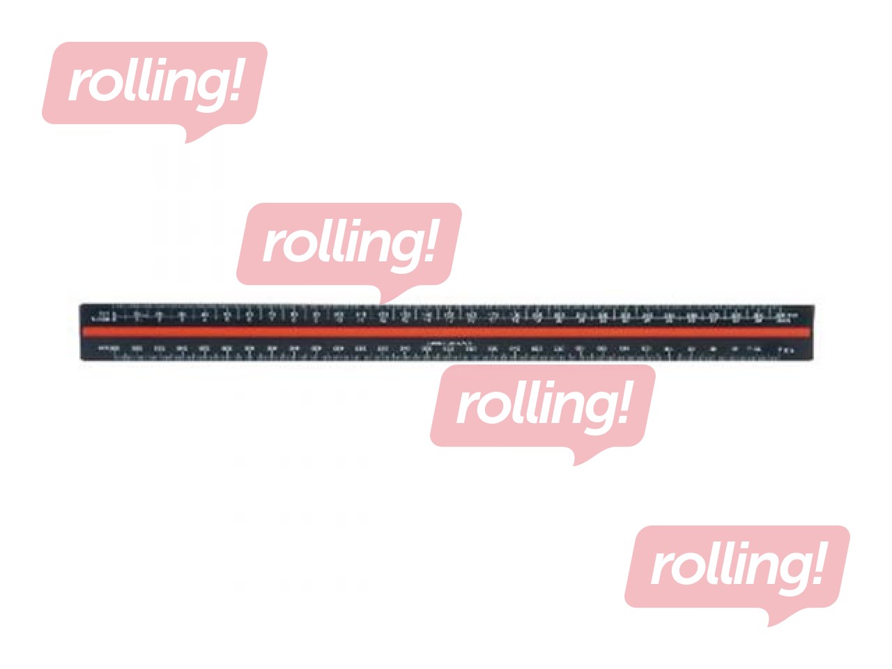 Joonlaud Scale, 30 cm., mõõtkavas:1:1:2:5:20:50:100:200:500:1000:1250:2500.