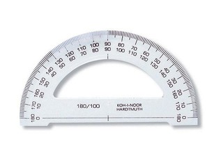 Protractor KOH-I-NOOR 180°, transparent