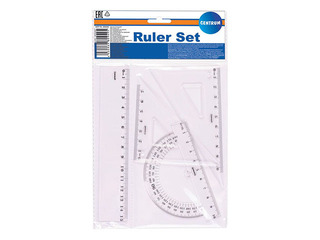 Set of rulers Centrum, 4 items, transparent