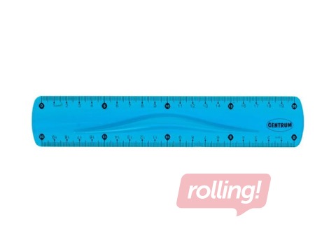 Ruler Centrum Soft  ABS, blue, 20cm