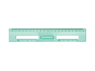 Plastikust joonlaud Milan New Look, läbipaistev, roheline, 20cm