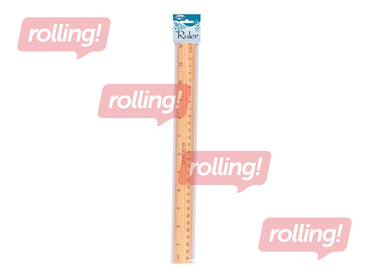 Ruler Centrum, wooden, 30cm