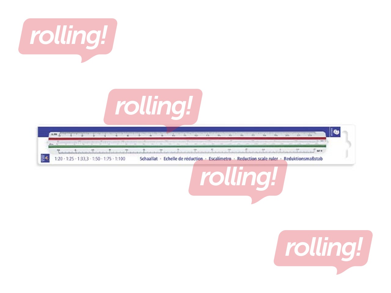 Ruler reduction scale Staedtler Mars 561, 30cm, scale:1:20:25:33,3:50:75:100