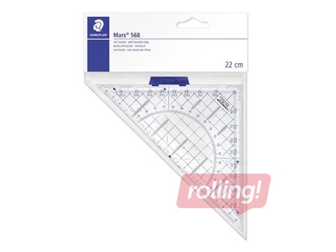 SALE Joonlaud - kolmnurk käepidemega Staedtler Mars 568, 22cm