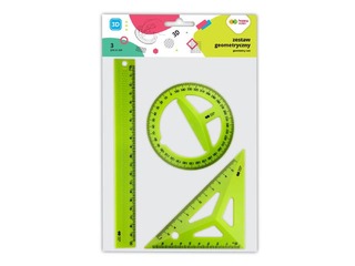 Geometric Set 3D Happy Color, 3 pcs, green
