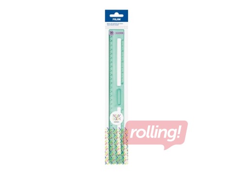 Lineāls Milan, New Look, zaļš, 30cm