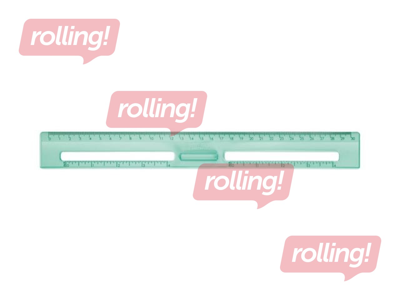 Lineāls Milan, New Look, zaļš, 30cm