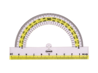 Protractor Centrum 180°, transparent