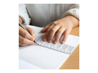 Ruler Fiorello, plastic, transparent, with multiplication table, 15cm