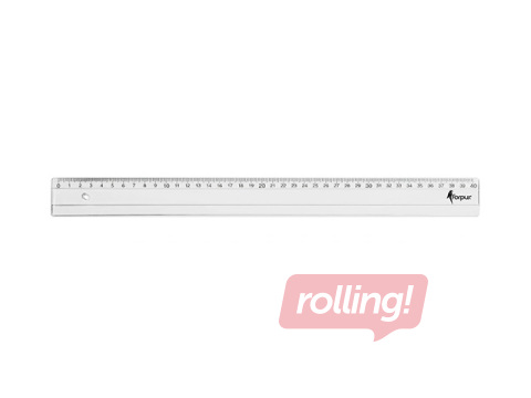 Joonlaud 40cm Forpus, plastist, läbipaistev