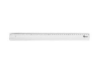 Joonlaud 40cm Forpus, plastist, läbipaistev