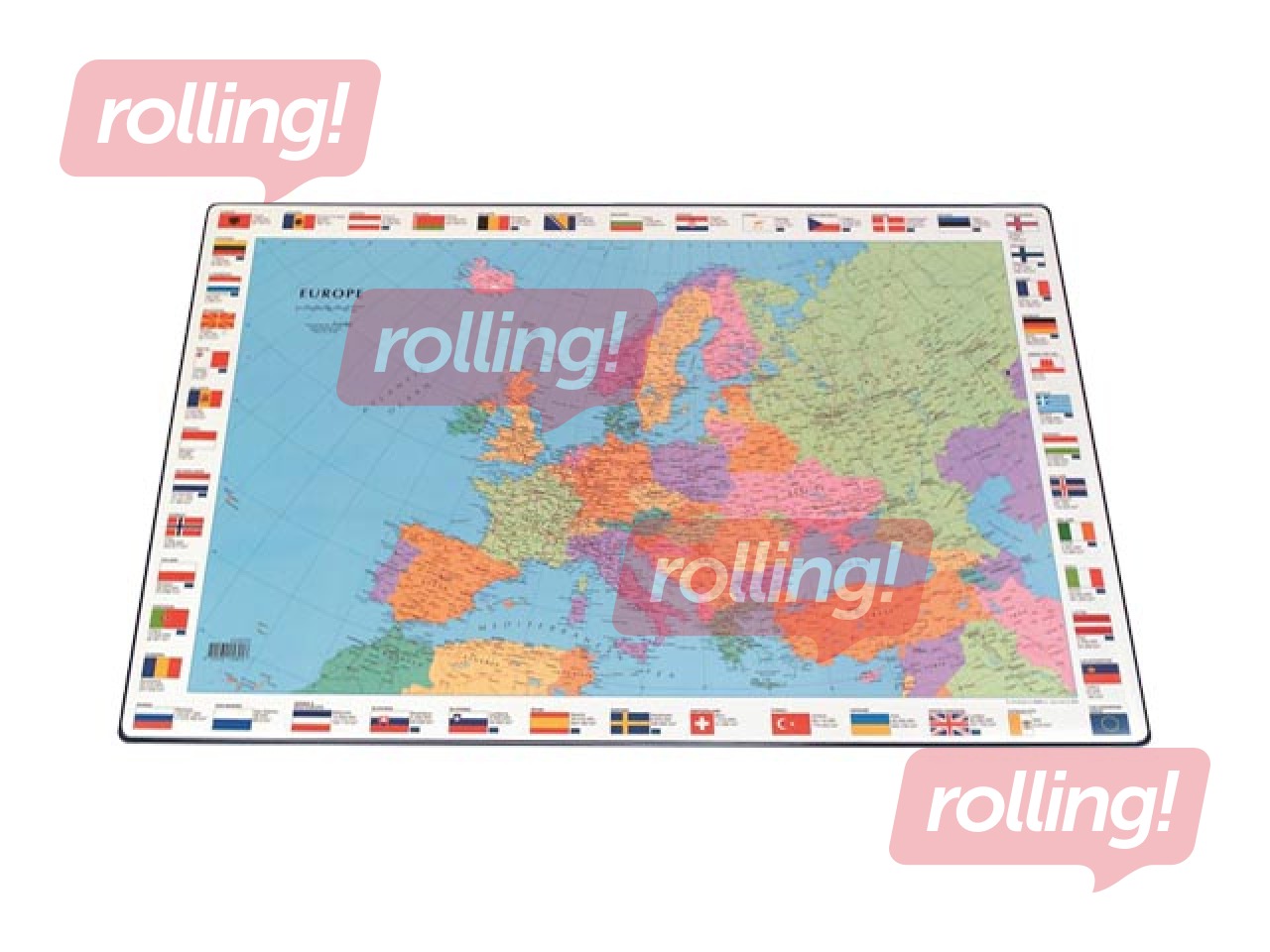 Настил для стола Bantex, карта Европы, 44x63см